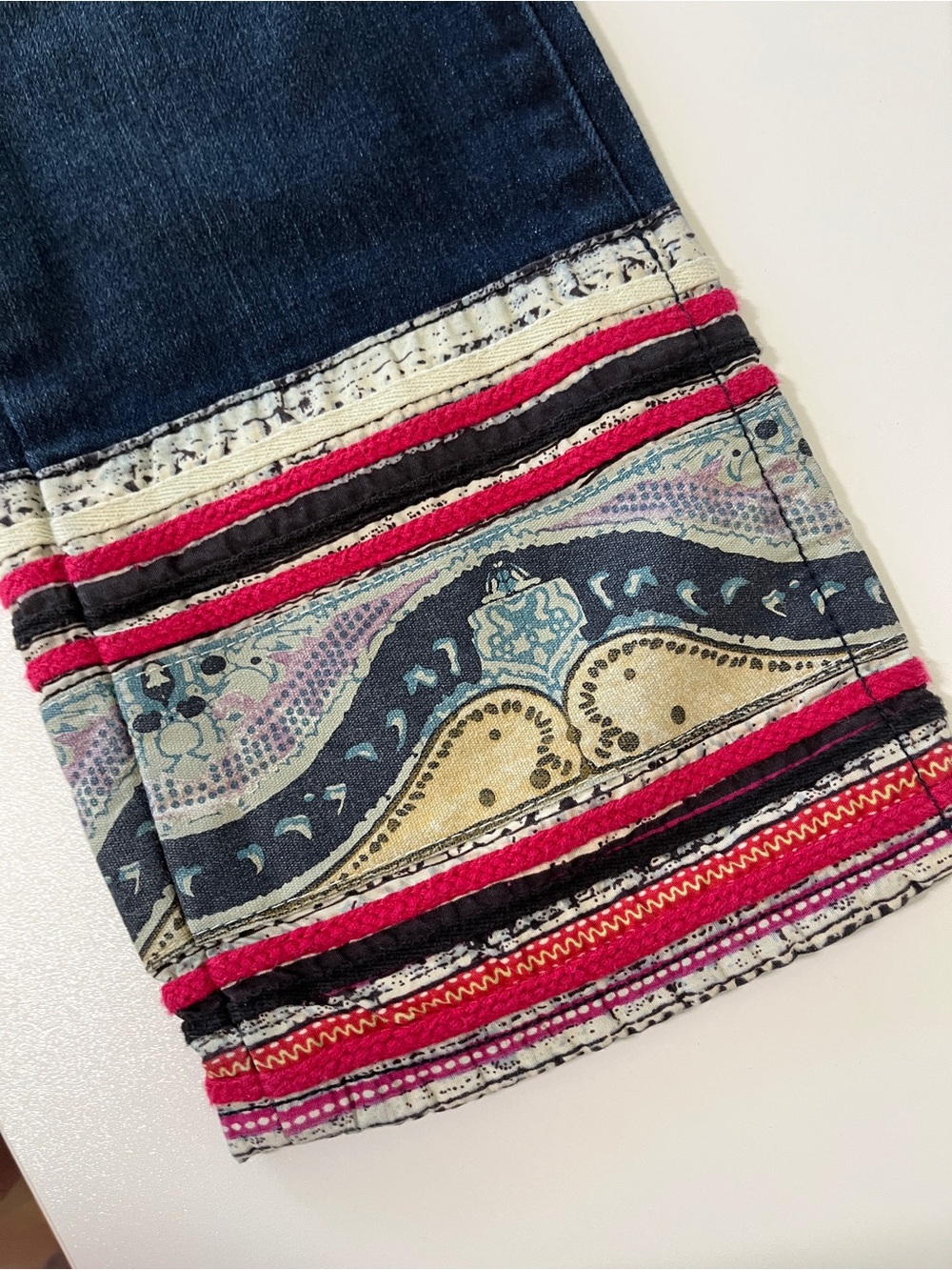 Pilcro and the Letterpress No 30 Cropped Pattern Hem Jeans - Picture 5 of 10